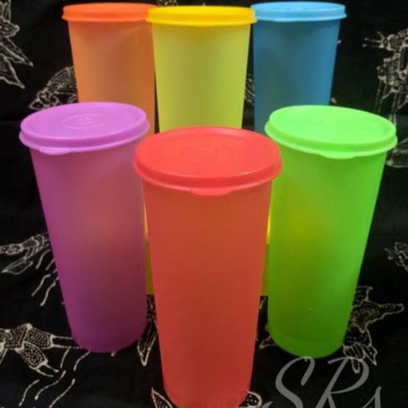 Gelas Tumbler 475ml | Botol Minum + Tutup Rapat Anti Bocor | Wadah Bekal Minuman Plastik Warna Warni Tebal