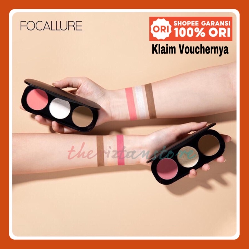 Focallure Trio Highlighter Contour &amp; Blush On / FA26