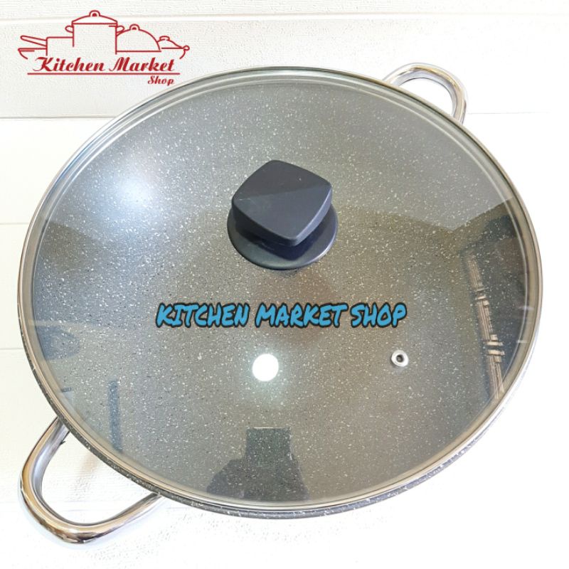 BIMA Origin Non Stick Wok Pan+Lid 32cm Kuali Wok Stoneforce Coating B2003432