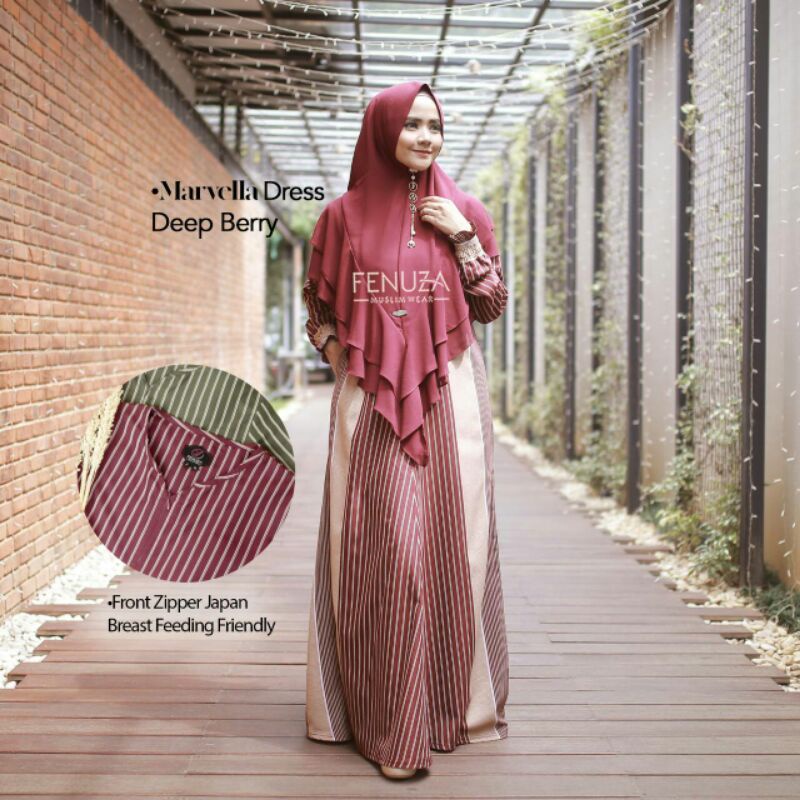 GAMIS MARVELLA DEEP BERRY BY FENUZA / SARIMBIT FENUZA