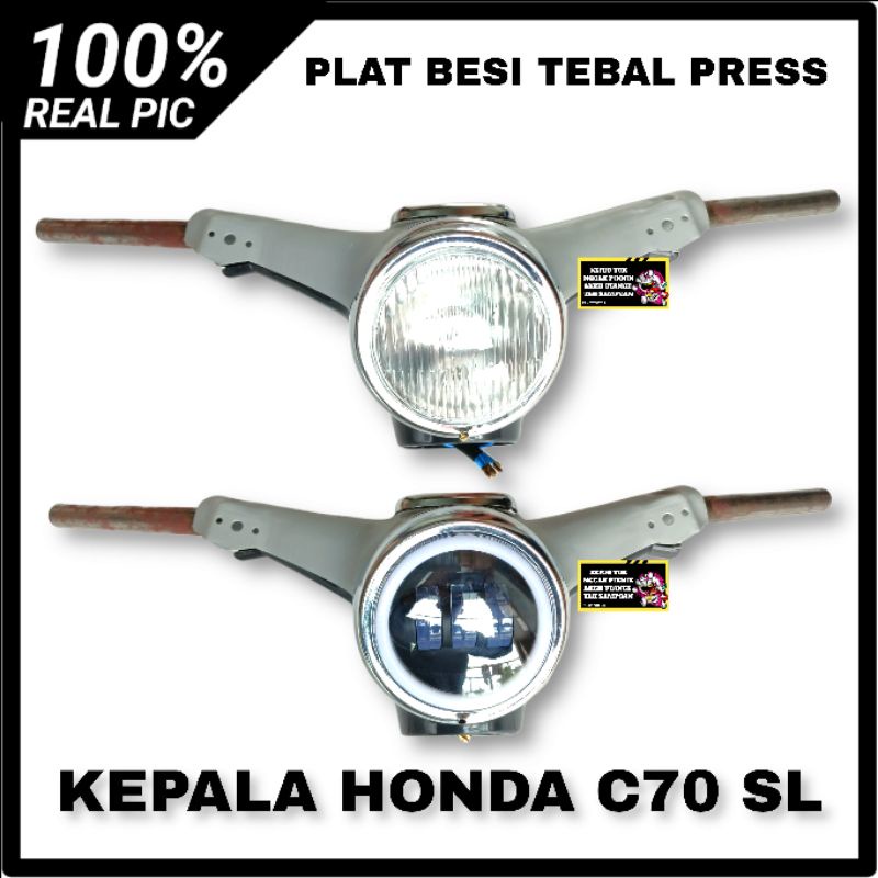 KEPALA HONDA C70 BATOK HONDA C70 SL KOMPLIT SET LAMPU DAYMEKER LAMPU BOHLAM DAN SPEDOMETER PRESISI S