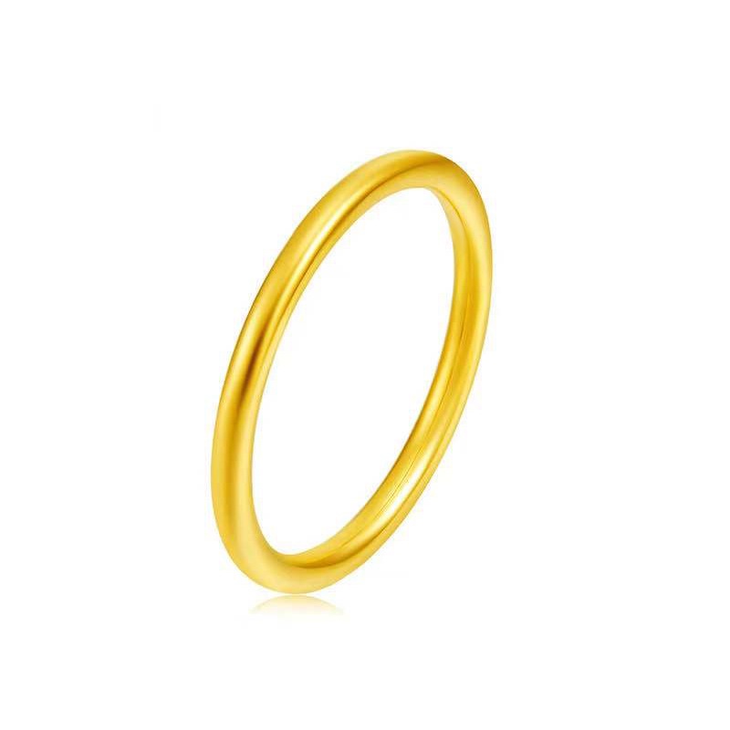 New Arrivals Simple Gold Plain Circle Ring Ring European and American Popular Accessories