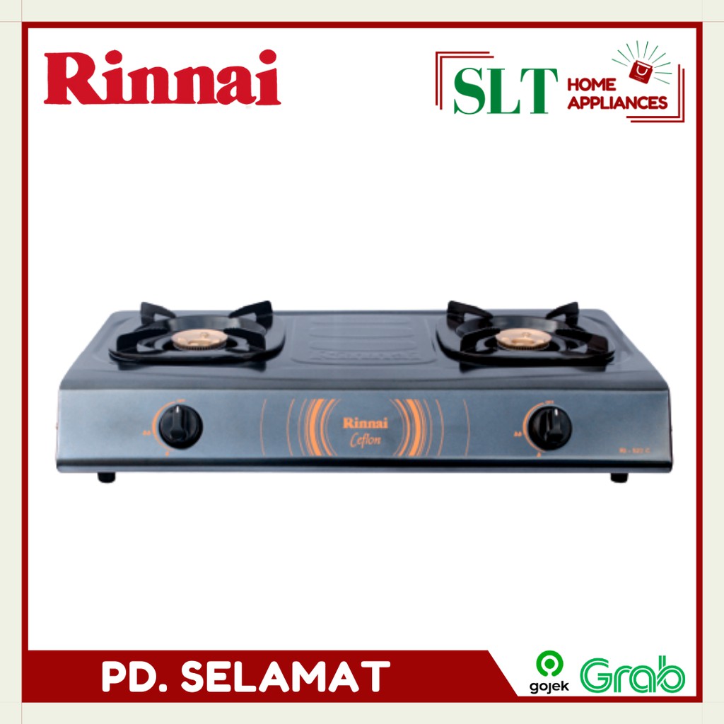 Rinnai Kompor Gas 2 Tungku RI522C RI 522 C Kompor Gas Rinnai