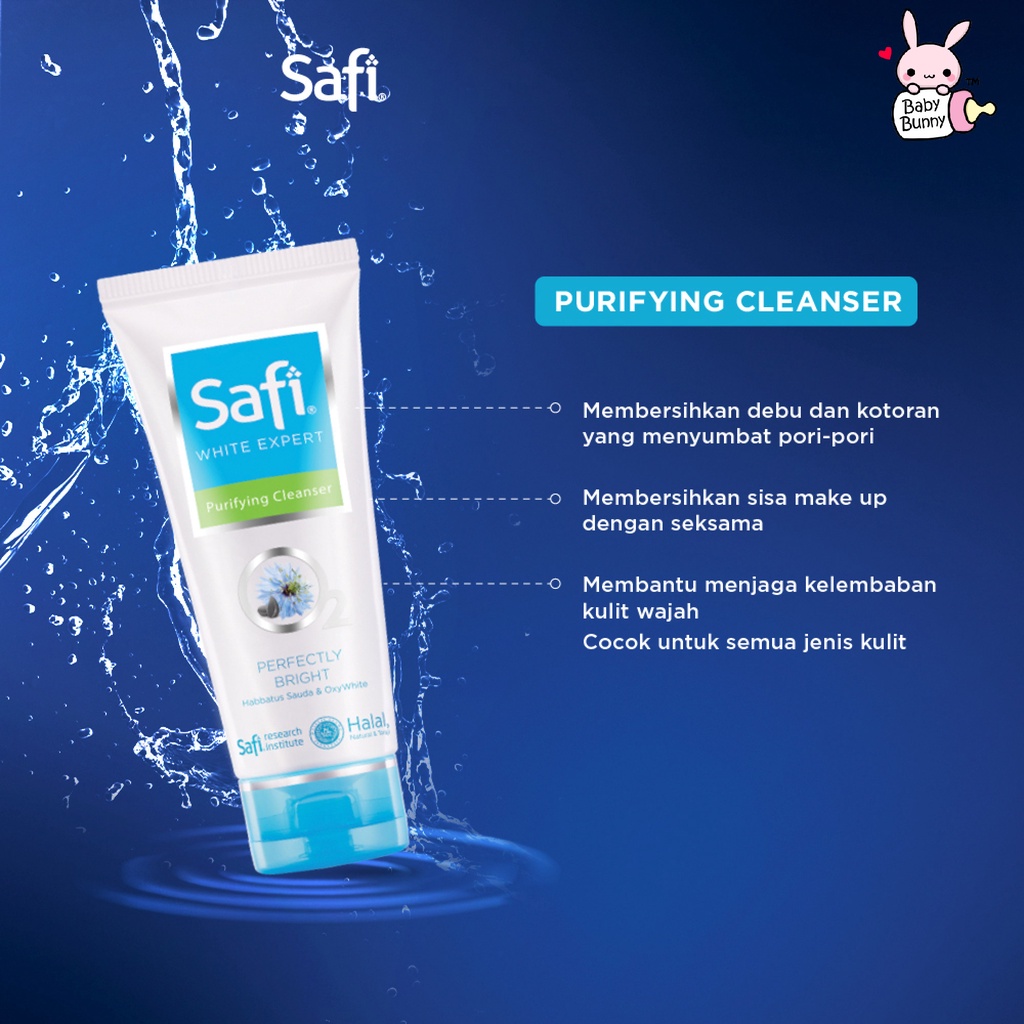 ❤ BELIA ❤ SAFI White Expert Purifying Cleanser 50g 100g (sabun cuci muka safi)