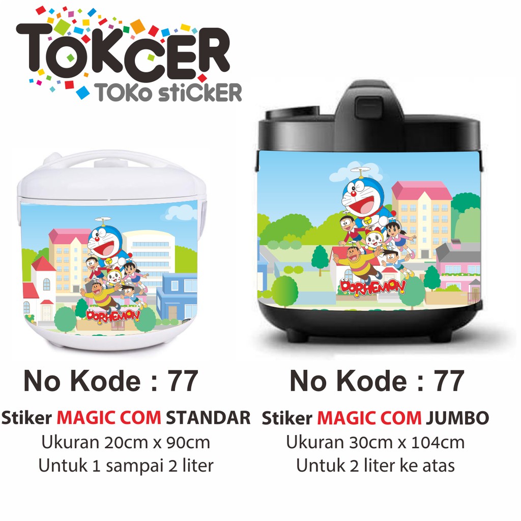 Stiker MAGIC COM / Rice Cooker Motif DORAEMON