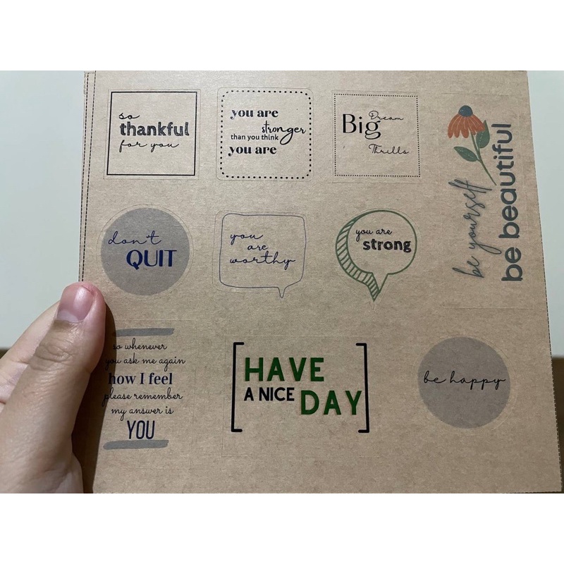 

Sticker Artistic Kraft Positive Words