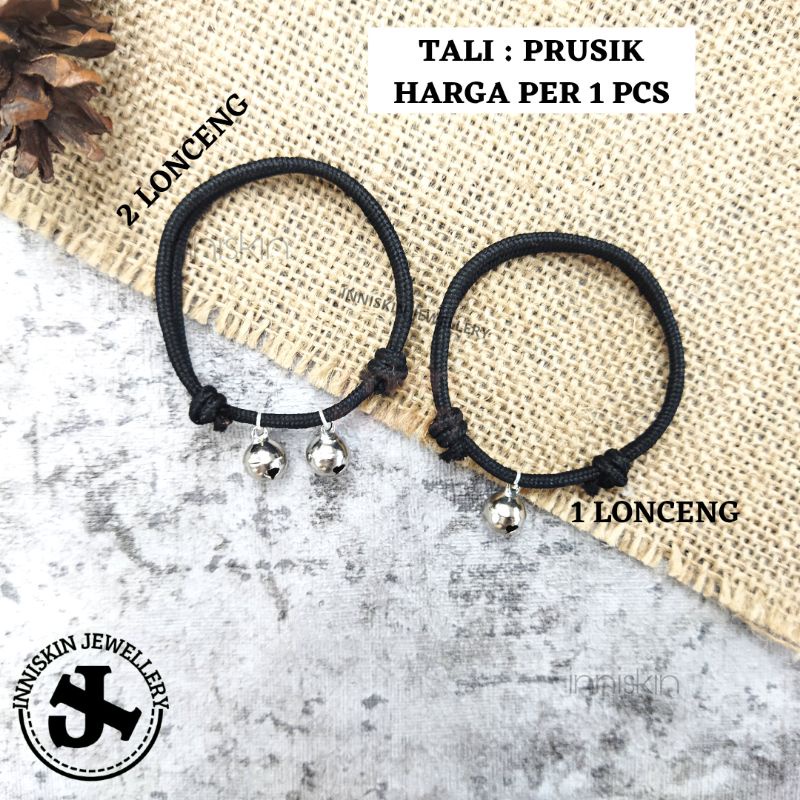 Gelang Prusik + Lonceng / Gelang Liontin Lonceng / Gelang Lonceng / Gelang Prusik / Gelang Bunyi Lonceng / Gelang Liontin