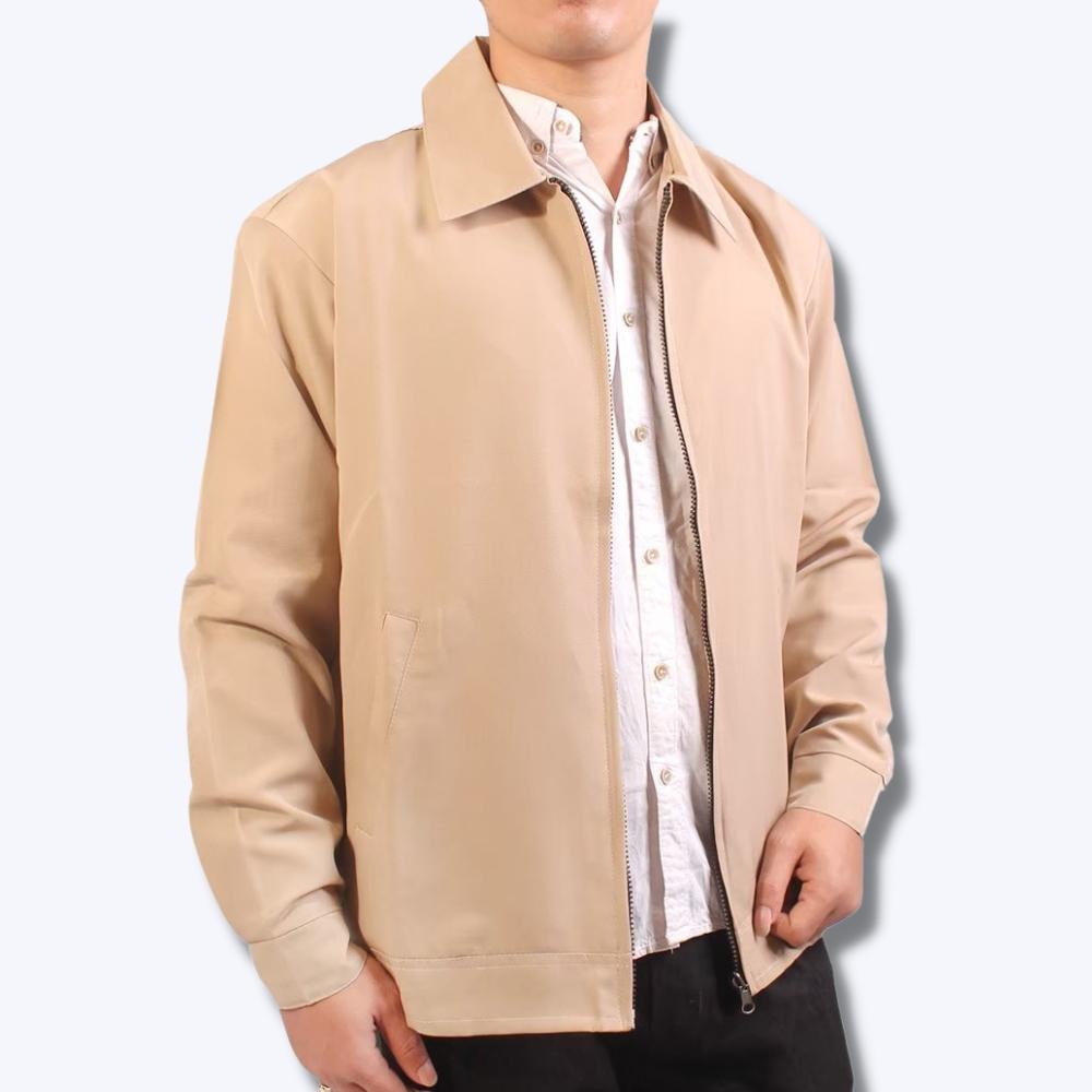 Jaket Kantor Formal Pria Jasket Semi Jas Dosen Guru Ustad Seragaman Santri Polos Cream