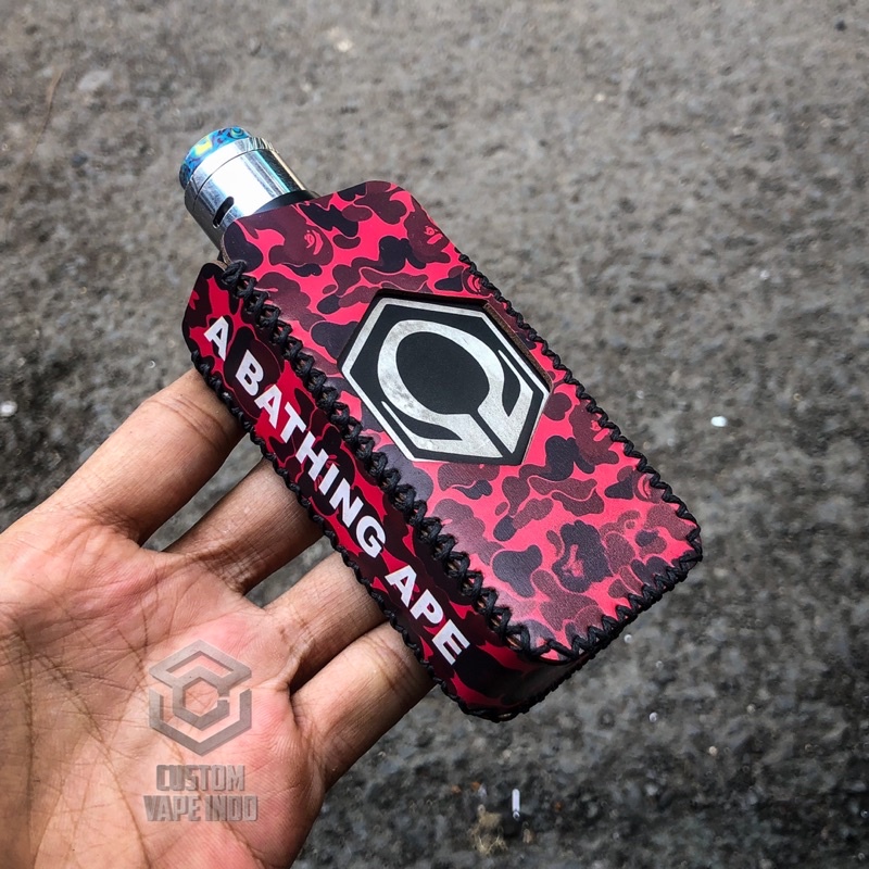 Leather Sleeve Case Hexohm V3 Anodize Custom Lubang Logo Motif Full ptint