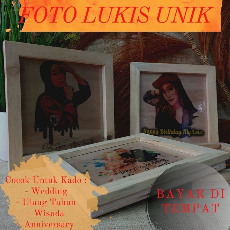 

[BAYAR DI TEMPAT] Kado Unik Murah Custom Foto Aesthetic Lukis Hias Dinding