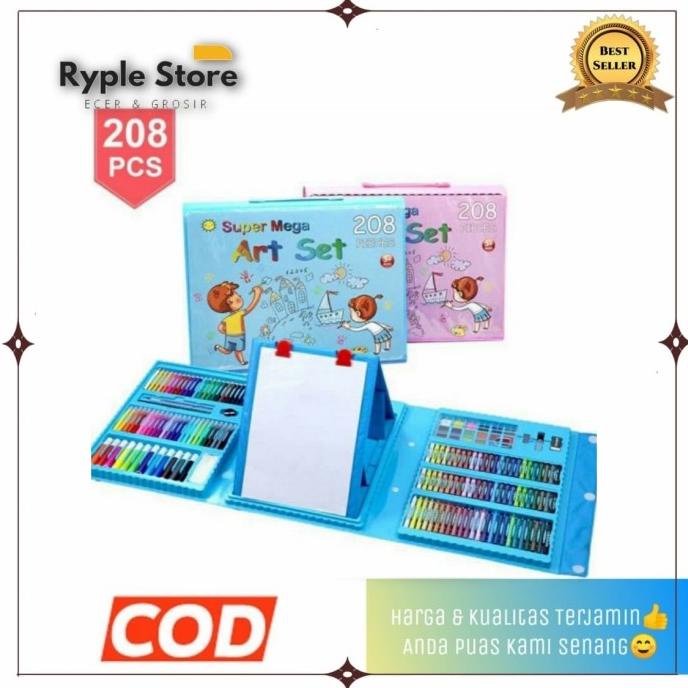 

alat menggambar anak art set crayon 208 pics