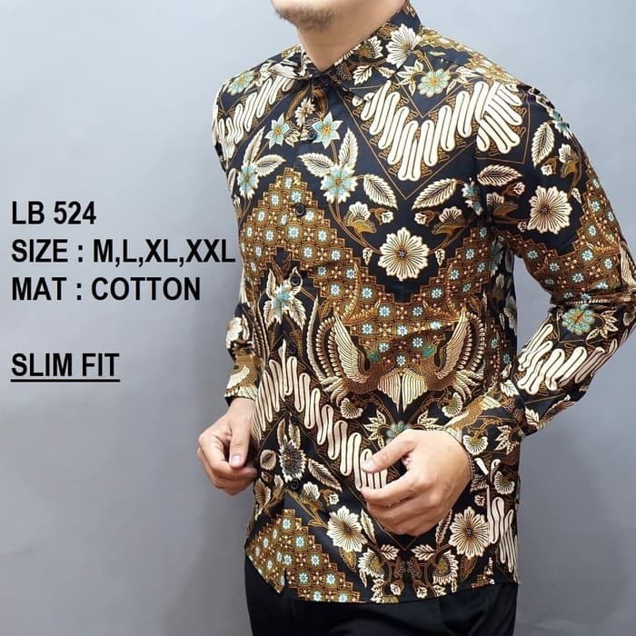 KEMEJA BATIK PRIA SLIM FIT MEWAH CBL 46