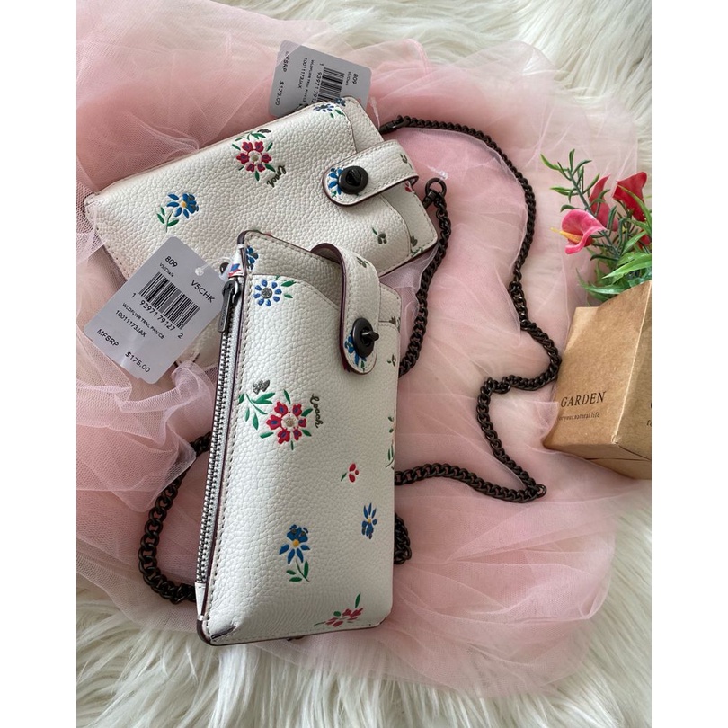 Tas Coach 809 Turnlock Chain Phone New Original