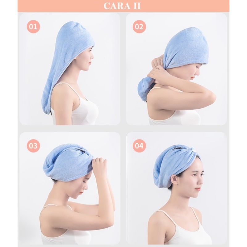 Handuk Bandana Pengering Rambut Wanita Headband Towel Microfiber