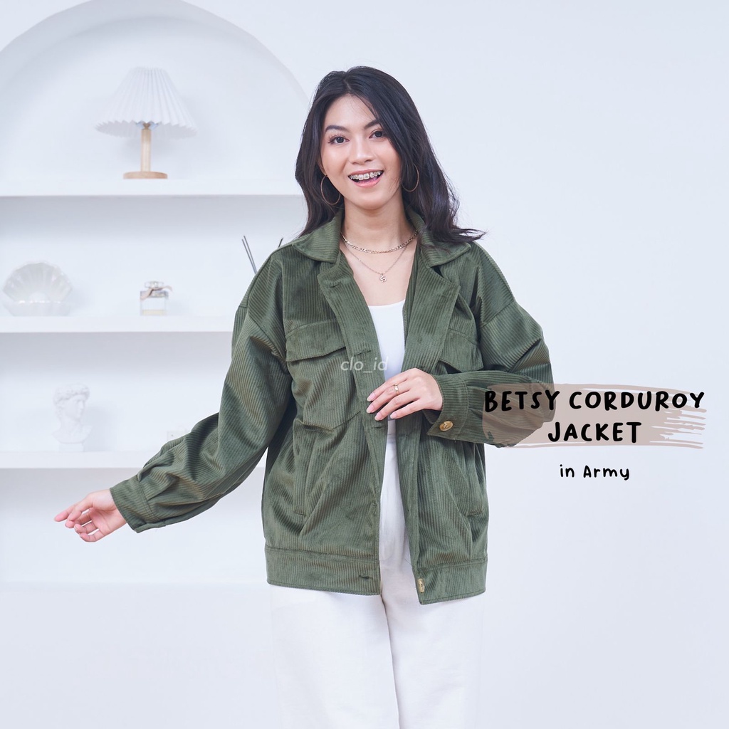 HAICLO Betsy Corduroy Jacket-Army