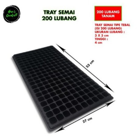 [Paket 5 Biji] Tray Semai 200 Lubang Pot Tray Penyemaian Semai Bibit Tanaman Hidroponik Hydroponik H