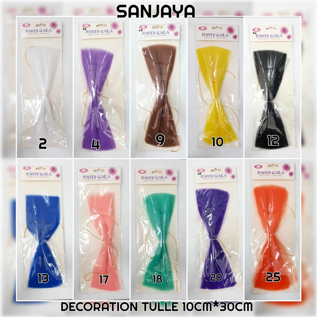 [1 Bungkus] Backdrop Tulle / Kain Tulle / Dekorasi Hiasan Pesta / Tirai Dekorasi / Dekorasi Pernikahan / Decoration Tulle 10Cm*30Cm