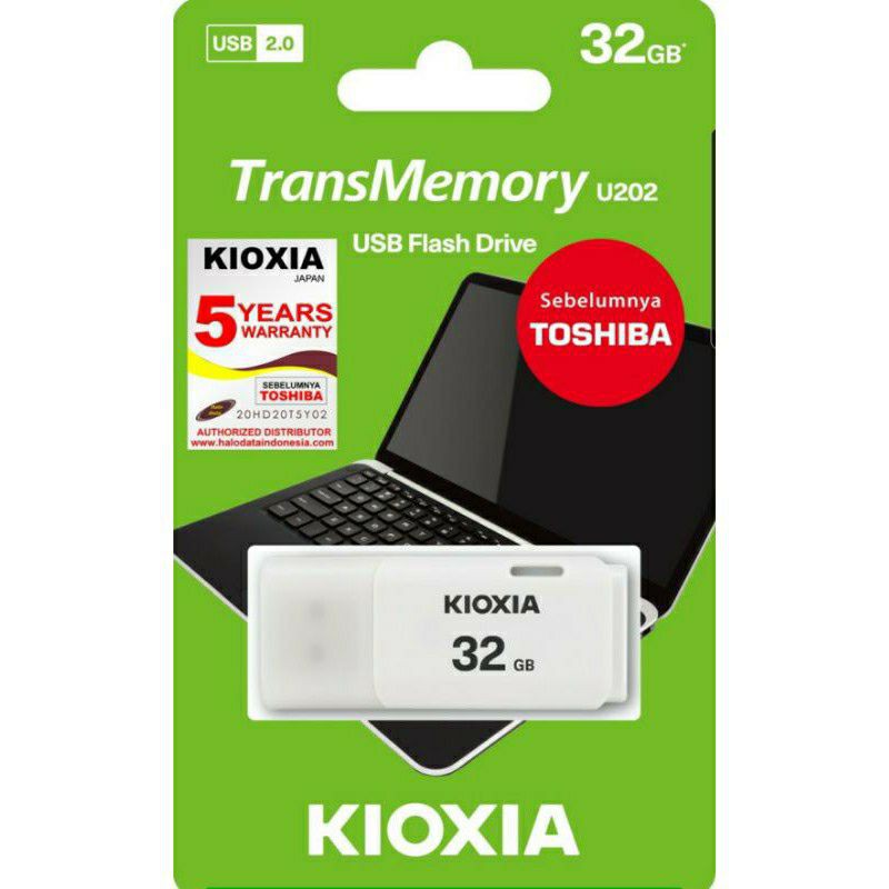 Kioxia Flashdisk 32GB USB 2.0 Hayabusa U202 Original