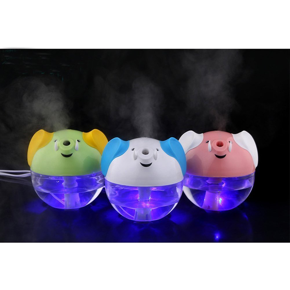 Lucky Elephant Shape Portable Mini Humidifier Night Lamp USB powered Air Humidifier