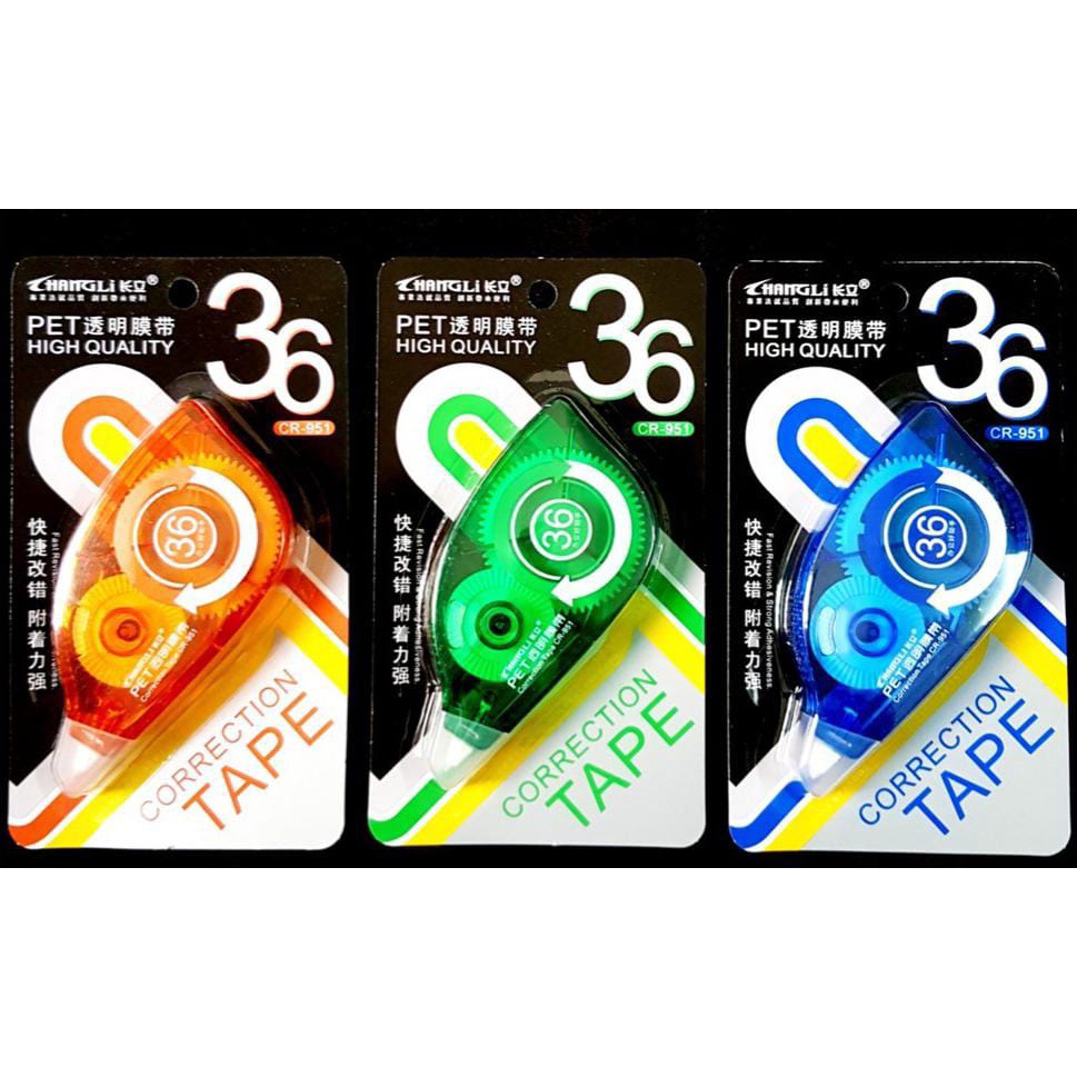 

TIPEX ROLL 36M Correction Tape CHANGLI CR-951 / Tipex Roll / Tipex Kertas TIPEX FANCY TIPEX LUCU