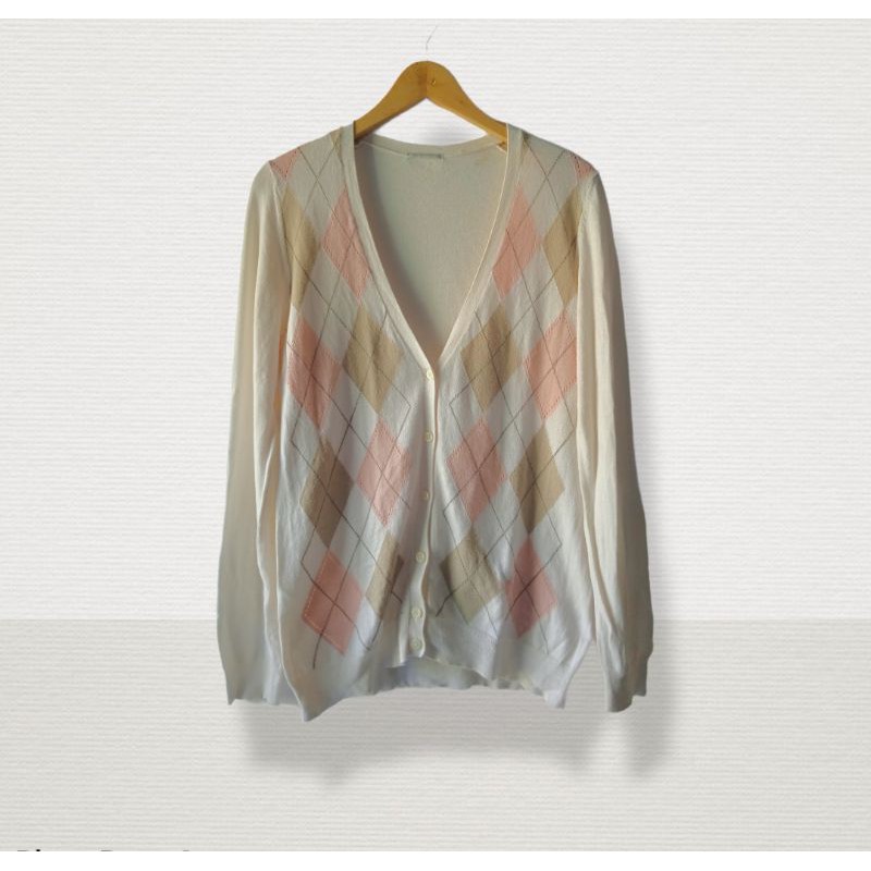 cardigan ketupat uniqlo