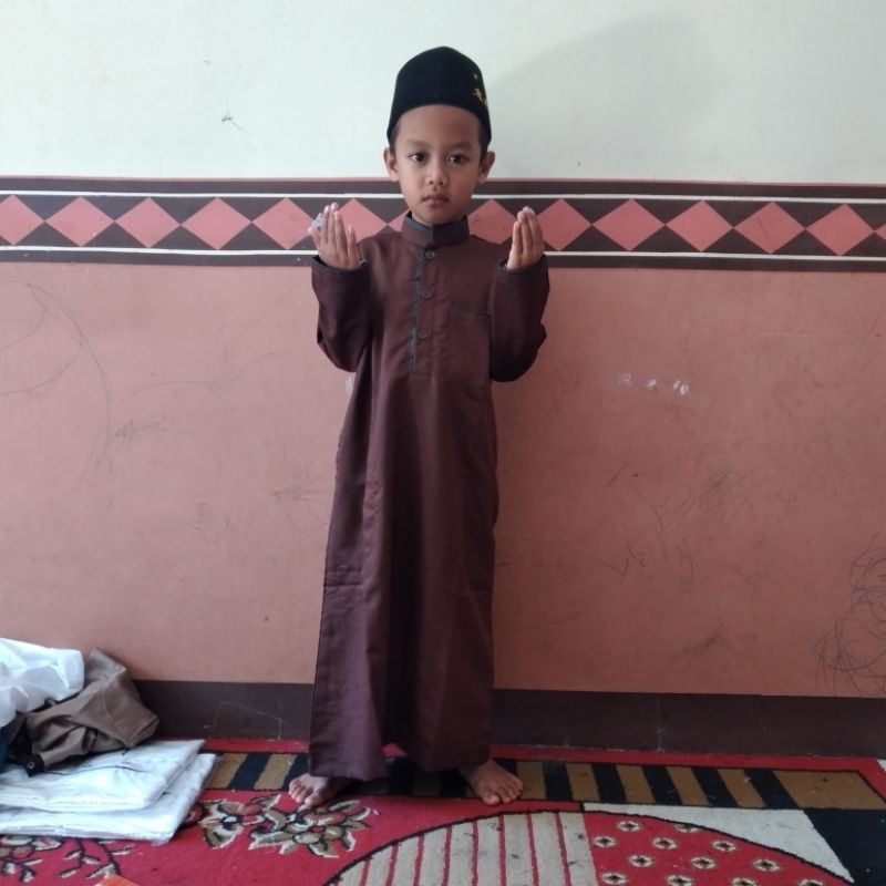 JUBAH GAMIS  ANAK LAKI LAKI ,BAHAN TOYOBO,2 -14 TAHUN