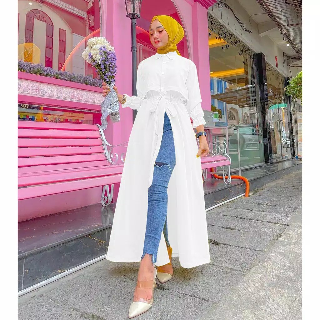 Fafa Dress Maxy Gamis Muslim Polos Fashion Wanita Terbaru