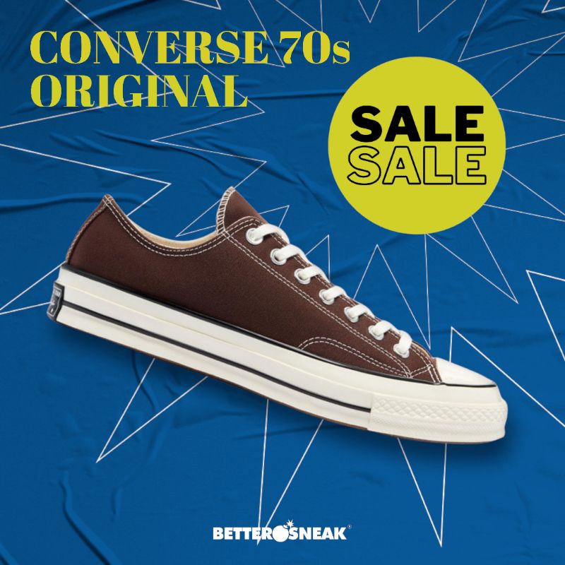 Converse Chuck Taylor 70s Ox Dark Root Egret (Brown/Coklat Tua) Original Resmi