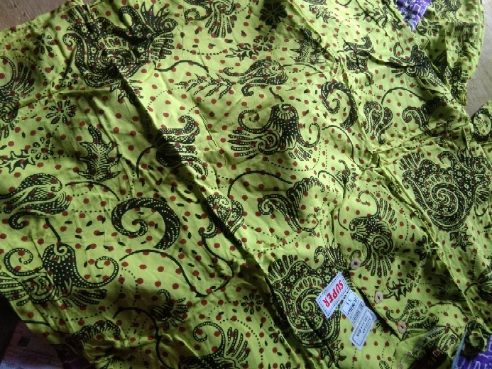 Stelan Batik Kulot Super Jumbo 5l Ld 140 Kencana Ungu Prabu