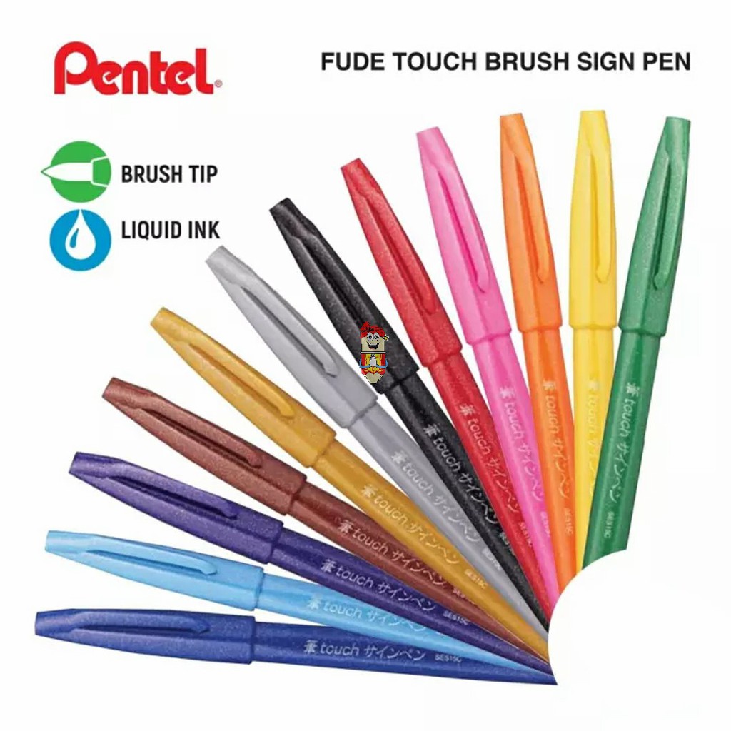 

brush Pen Pentel Touch sign Fude SES15C