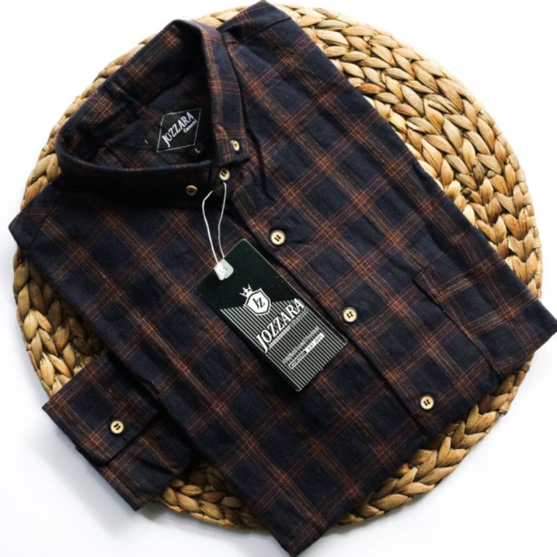 Kemeja Pria Flanel Lengan Panjang Smart Casual