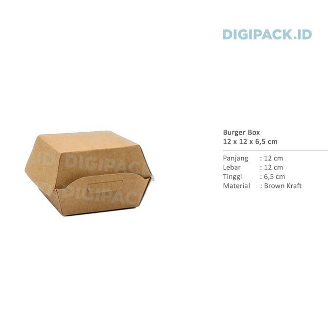 

Digipack Brown Burger Box 12 x 12 x 6.5 | Kotak Burger