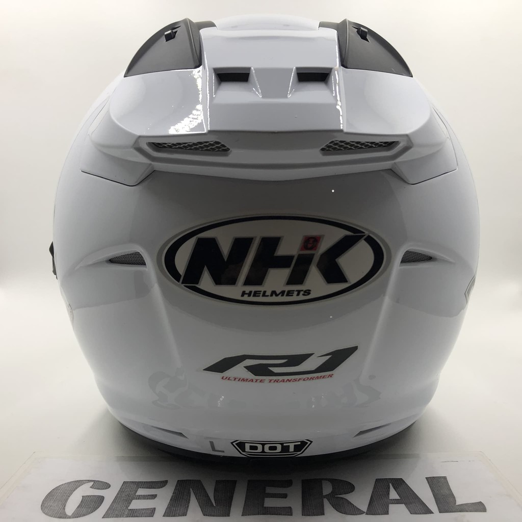 Jual GOYANG HARGA;; Helm NHK R1 Solid White Putih Double Visor 100