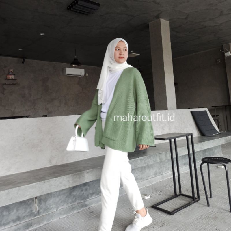 CARDIGAN RAJUT TEBAL OVERSIZE / BEST SELLER!!-4