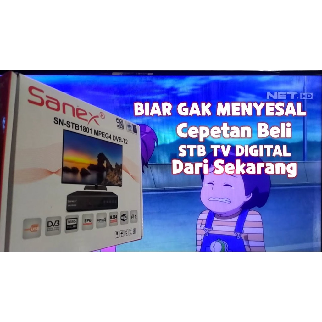 SANEX / ALDO / Super HD Set Top Box STB -  Penerima Siaran Digital Body Plat Besi