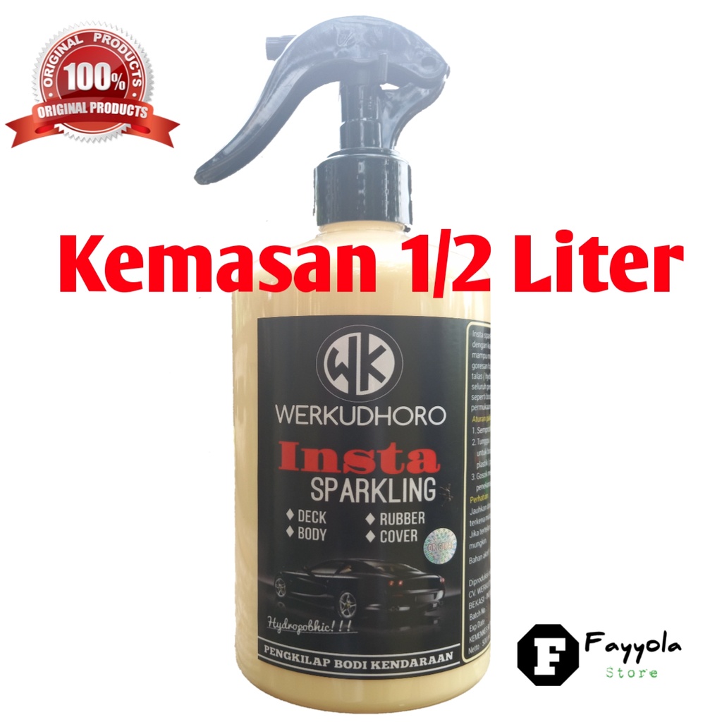 Insta Sparkling 500ml / Pengkilap Motor &amp; Mobil / Cat Doff / Gloss / Body Kasar / Body Halus