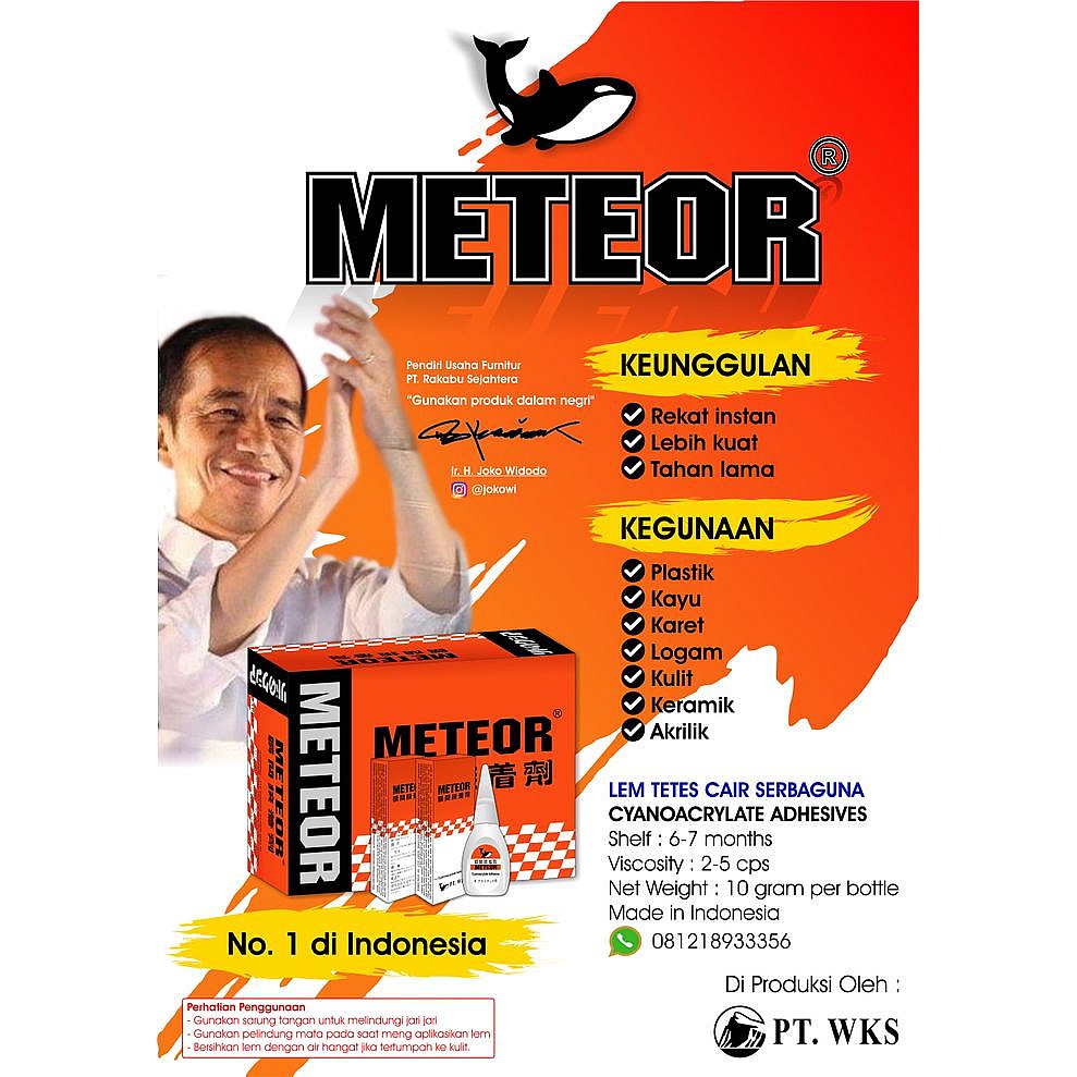 

Lem Kayu Korea Cair Akrilik Meteor Serbaguna Tetes Cair Kulit Perkakas