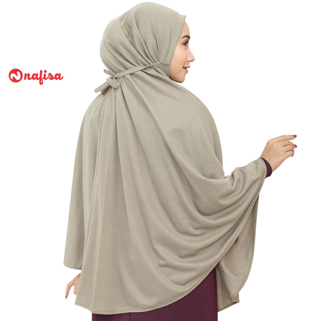 Jilbab Instan Kaos Antem Nafisa Hijab AT HOME SUPER JUMBO | Hijab Instan Tali Khimar Tanpa Pad