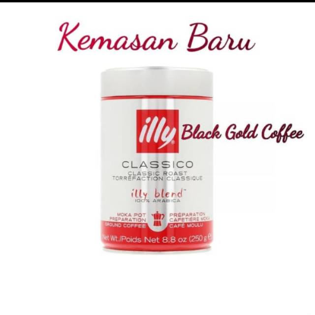 

Coffee IIIy Ground Tostato Classico(Moka) 250gram Kopi Bubuk Arabica