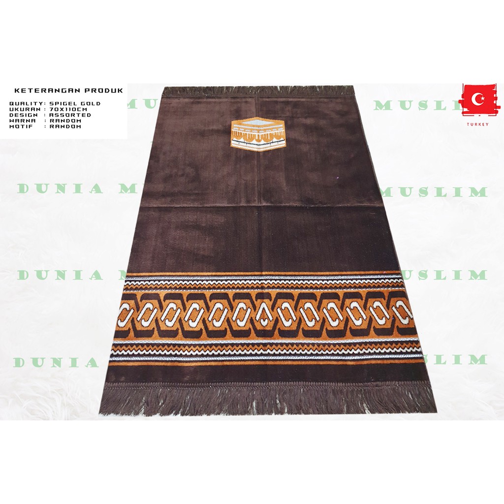 SAJADAH TURKI DEWASA BLUDRU MOTIF  PERLENGKAPAN SHOLAT BISA COD DUNIA MUSLIM