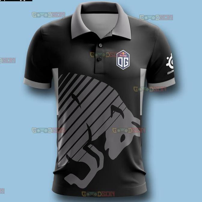 Ready Stok JERSEY KAOS BAJU POLO TEAM GAMING DOTA 2 CSGO ML AOV OG TI 9 - LENGAN PENDEK, S BARANG
