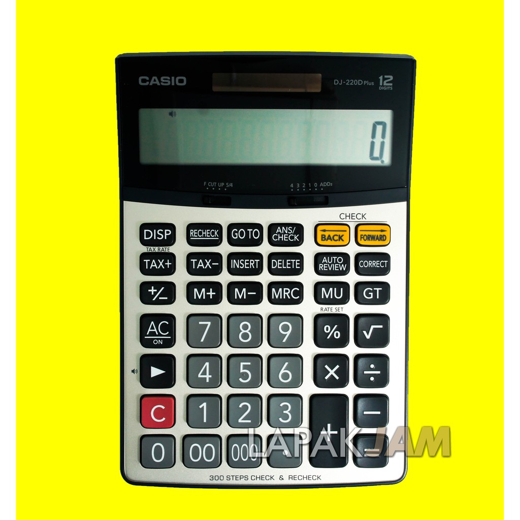 

Kalkukator Casio DJ-220D With 300 StepsCheck Recheck Dimensi 22x14.5cm