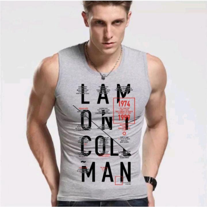 ALIPIO FASHION - SINGLET PE MOTIF COOL MAN / kaos cowok / kaos singlet / kaos dalem singlet cowok