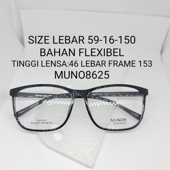 Frame Kacamata Size Lebar Big Size Muno 8625 59-16-150 Flexiber Elasti Terbaru