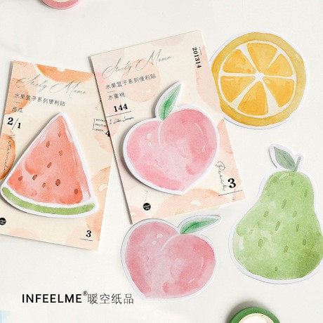 

[LBS] Sticky Notes Lucu Buah Pear Semangka Peach Jeruk Cute Sticky Notes Diary Bullet Journal