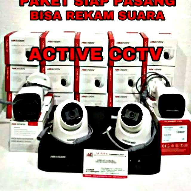 Paket kamera hikvision cctv audio 4 kamera dvr 4 channel