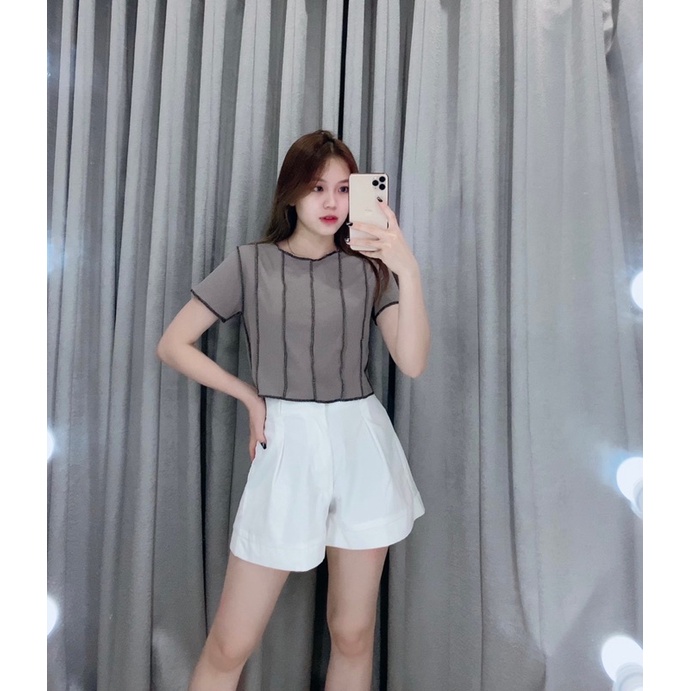 Knit garis top | Korea knit crop top 1711