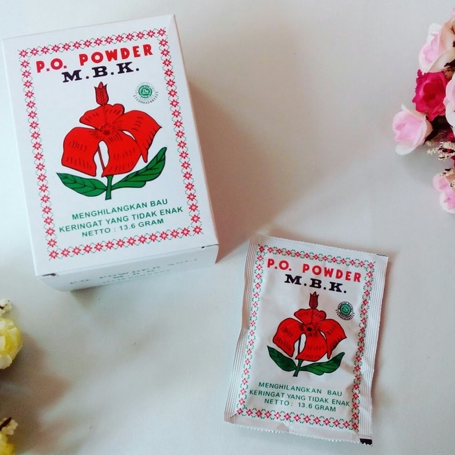 Bedak MBK Powder Sachet Putih Netto 13,6gr