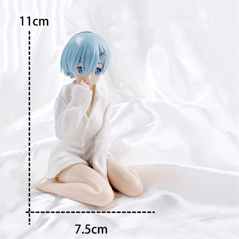 Action Figure Anime Re: Life In A Different World From Zero Rem Ram Piyama Bahan Pvc Ukuran 11cm Untuk Hadiah Natal