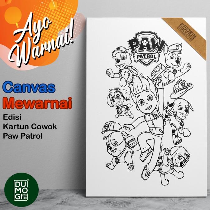 

Kanvas Sketsa Lukis Mewarnai Anak - Anak Edisi Kartun Favorit Cowok A